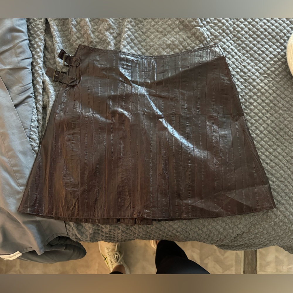 Vintage Christian Dior eel skin skirt